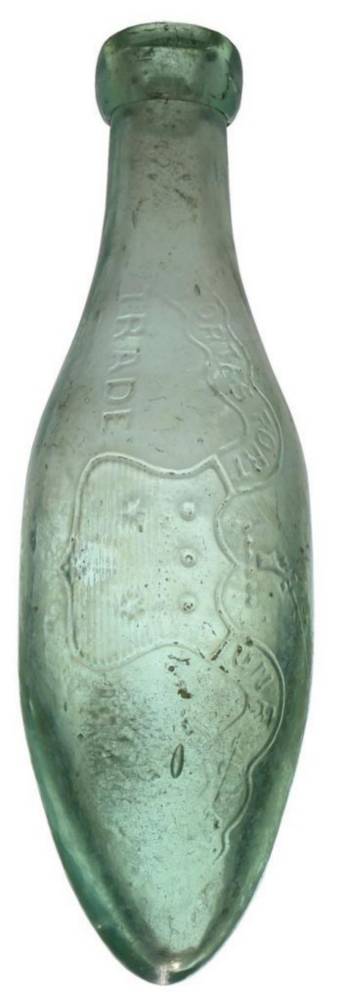 Dickson Melbourne Shield Antique Torpedo Bottle