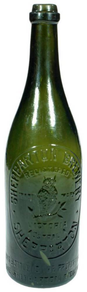 Shepparton Brewery Owl Ring Seal Beer Bottle