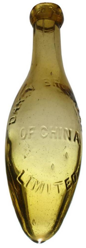 Dakin Brothers China Yellow Torpedo Bottle