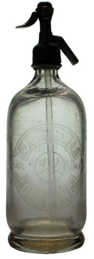 Trait Geelong Soda Syphon Vintage Bottle