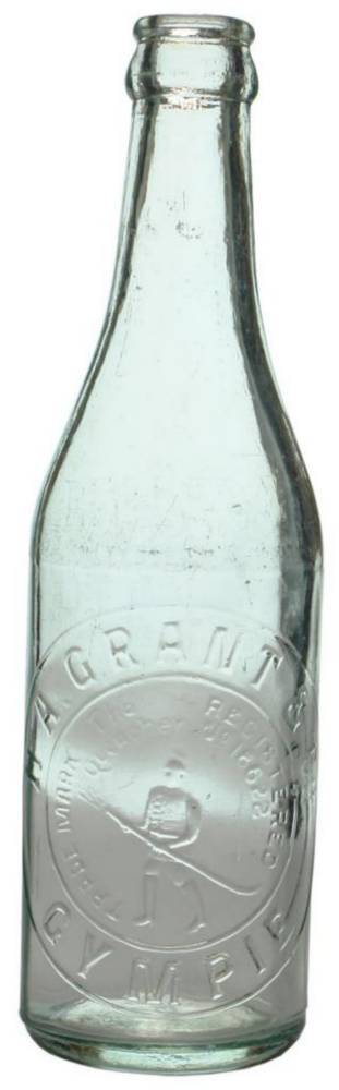 Grant Gympie Fireman Crown Seal Lemonade Bottle