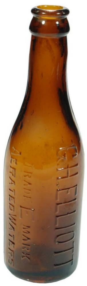 Elliott Amber Glass Crown Seal Bottle