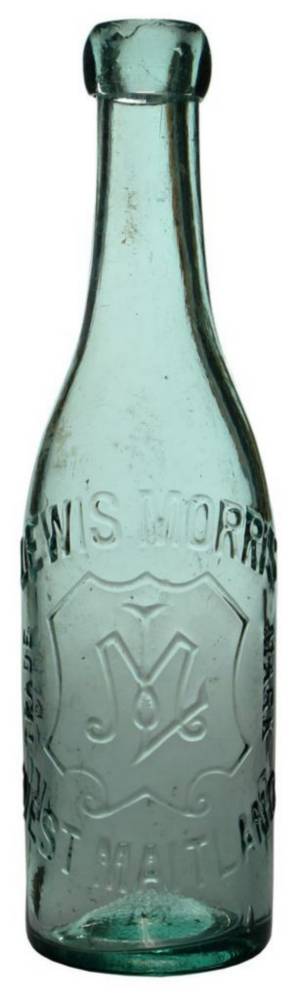 Lewis Morris West Maitland Blob Top Soda Bottle