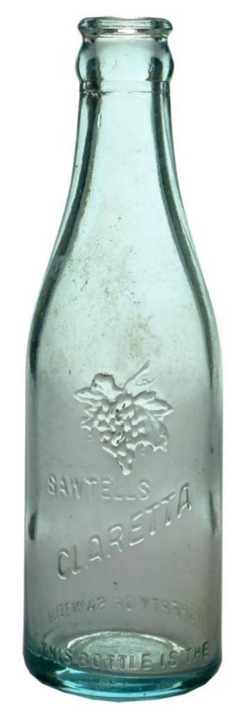 Sawtells Claretta Grapes Crown Seal Vintage Bottle