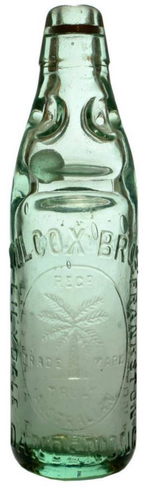 Wilcox Bros Dandenong Lilydale Frankston Codd Bottle