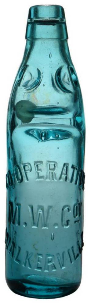 Cooperative Mineral Waters Walkerville Codd Marble Bottle