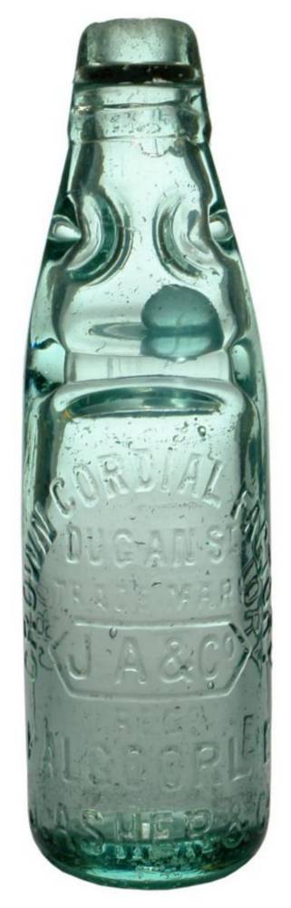 Crown Cordial Factory Asher Kalgoorlie Codd Bottle