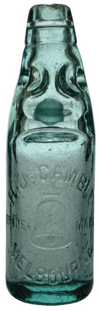 Gamble Melbourne Bell Codd Marble Bottle