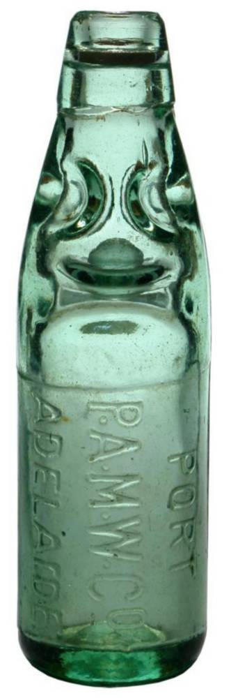 Port Adelaide Mineral Water Codd Marble Bottle