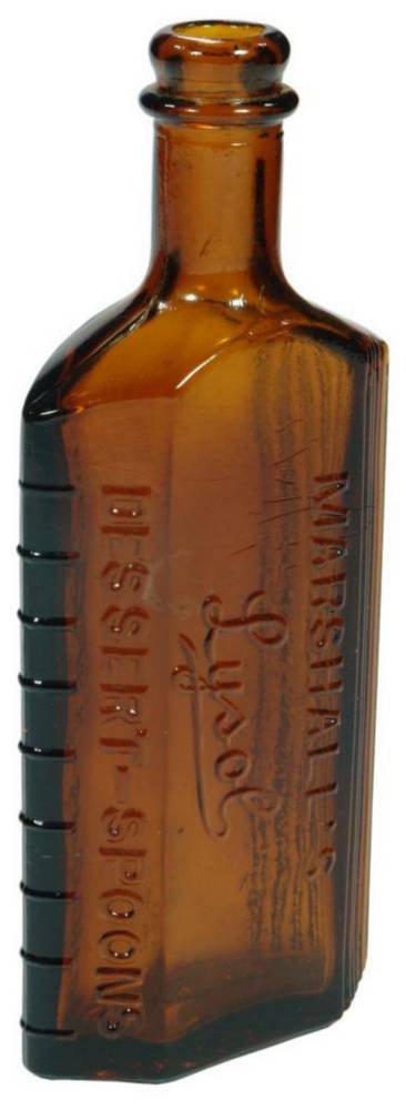 Marshall's Lysol London Amber Glass Bottle