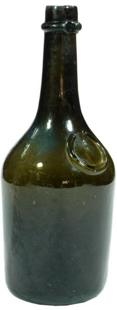 Black Glass Benedictine Antique Bottle