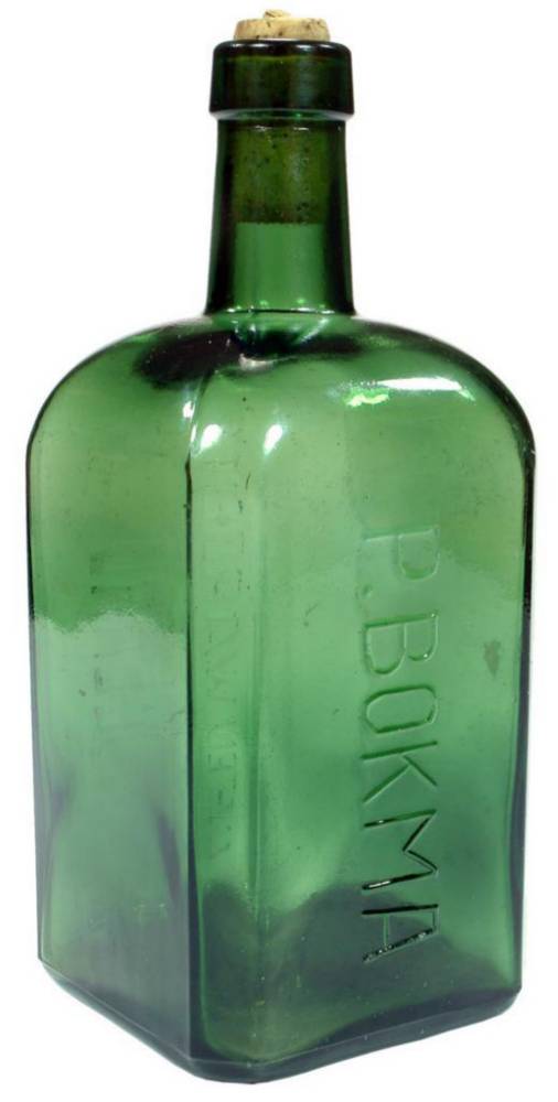 Bokma Holland Green Glass Liqueur Bottle