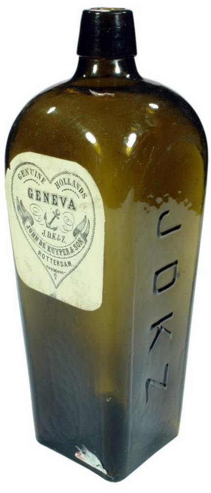 JDKZ Labelled Old Gin Bottle