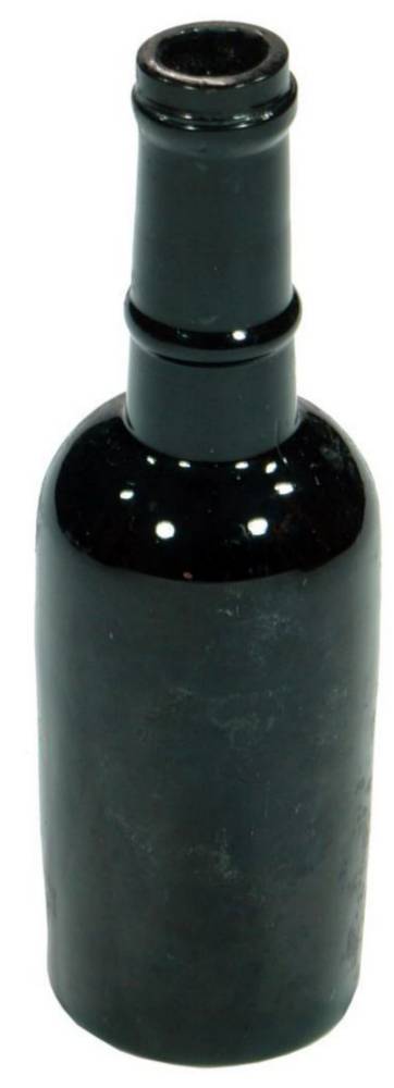 Sample Black Glass Ring Neck Bottle