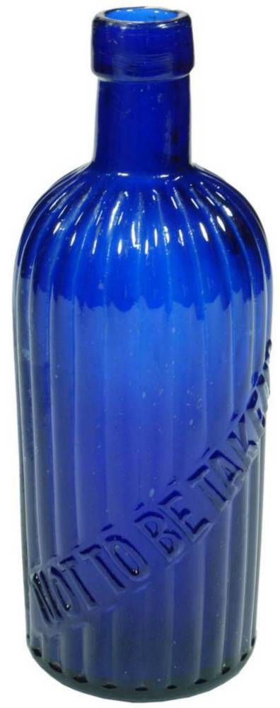 Not to be taken Cobalt Blue Bottle