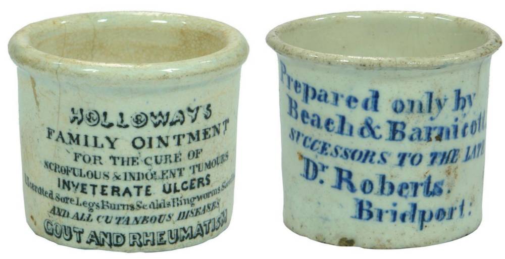 Pair Ointment Ceramic Pots