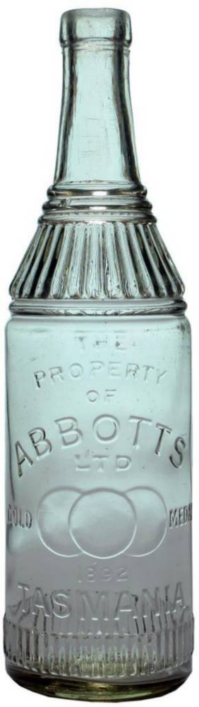 Abbott's Tasmania Medals Cordial Bottle