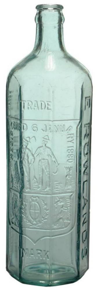 Rowlands Miner Farmer Crown Seal Cordial Bottle