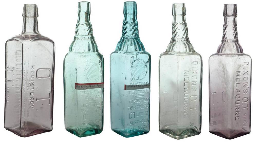 Collection OT Dixon Cordial Bottles