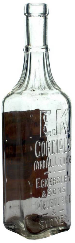 EK Eckersley Labelled Cordials Bottle