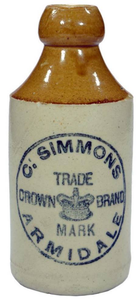 Simmon Armidale Crown Stoneware Ginger Beer Bottle