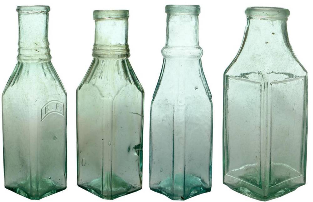 Collection Antique Goldfields Pickle Bottles