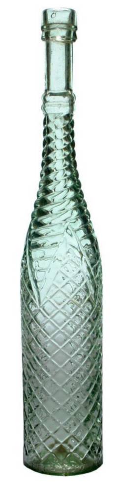 Grimbles Swirled Glass Antique Vinegar Bottle