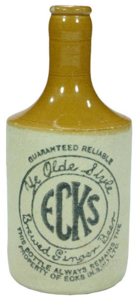 Ye Olde Style ECKS Sydney GInger Beer Bottle