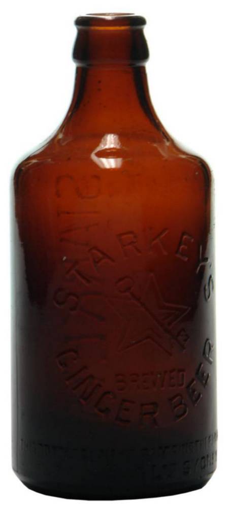 Starkey's Sydney Amber Glass Botle