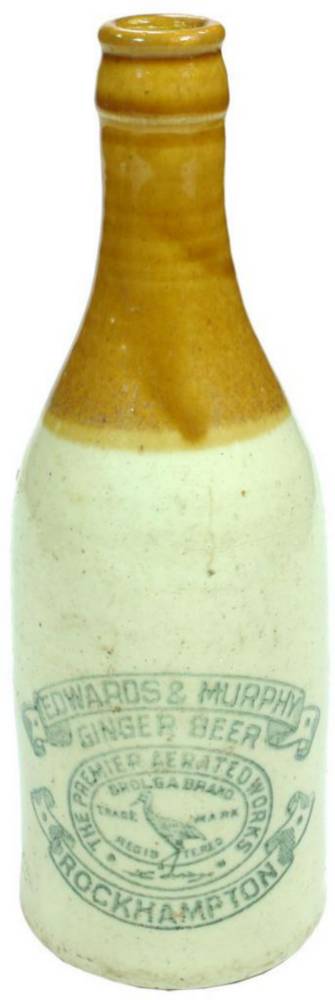 Edwards Murphy Rockhampton Ginger Beer Bottle