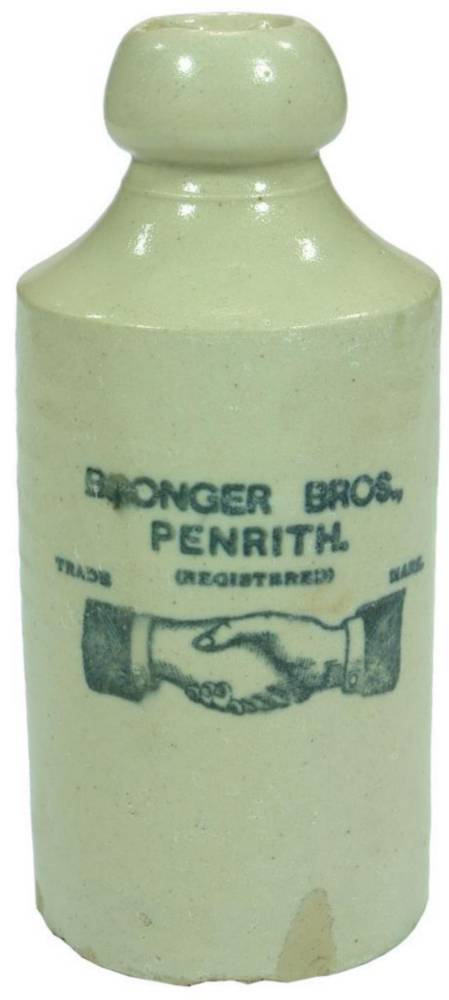 Bronger Bros Penrith Stoneware Ginger Beer Bottle