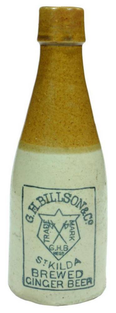 Billson St Kilda Axes Stone Ginger Beer Bottle