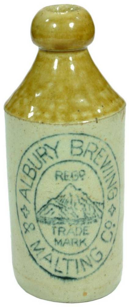 Albury Brewing Malting Stoneware Ginger Beer Bottle