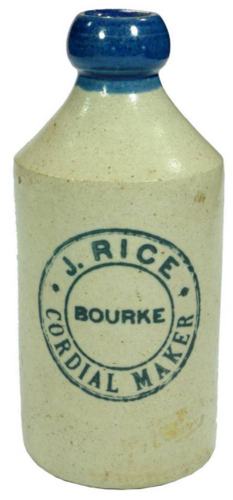 Rice Cordial Maker Bourke Ginger Beer Bottle