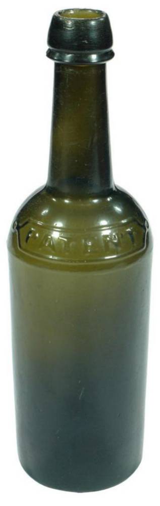 Patent Ricketts Bristol Black Glass Bottle