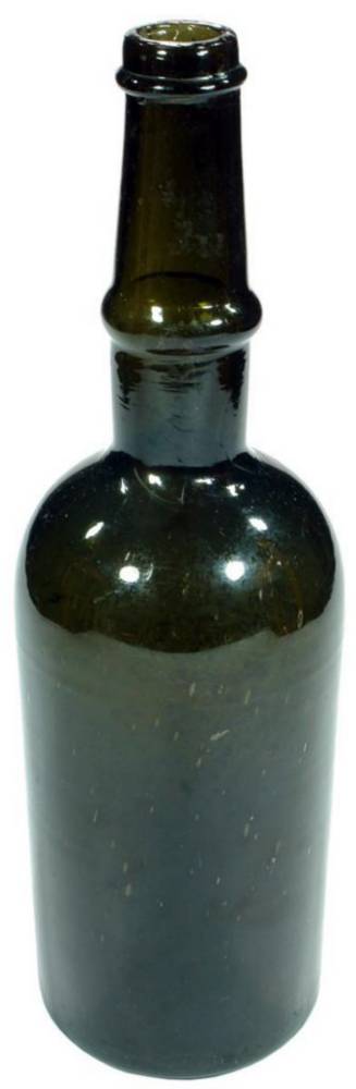 Black Glass Liqueur Antique Bottle