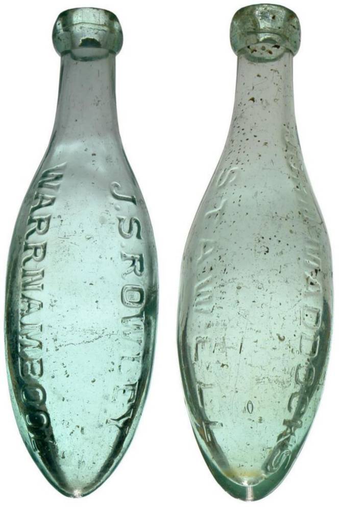 Pair Victorian Torpedo Bottles