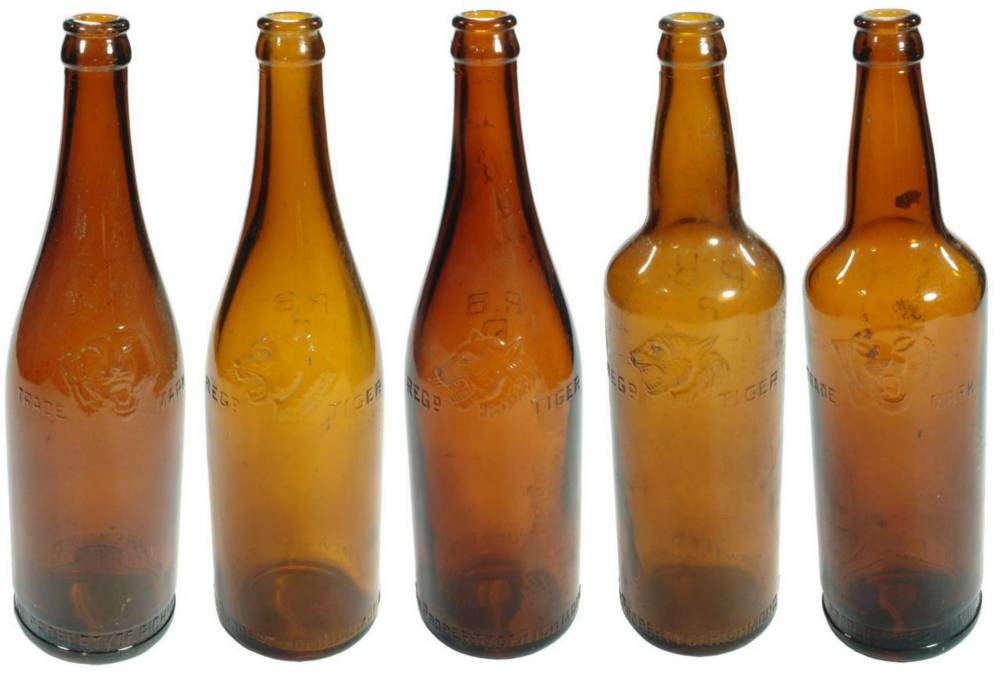 Collection Richmond Brewery Tigers Head Beer Bottles