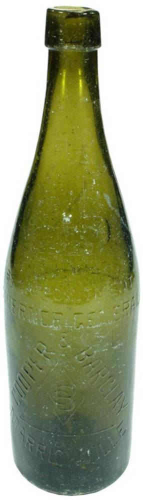 Cooper Barclay Marrickville Green Beer Bottle