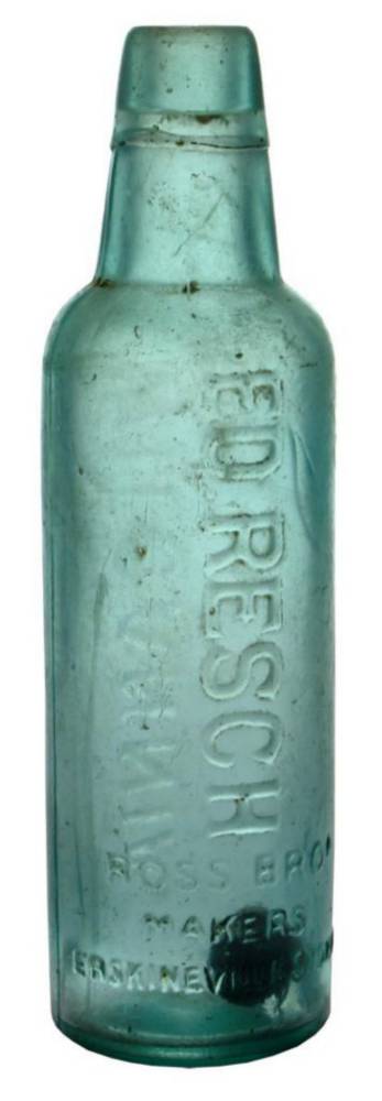 Resch Wilcannia Ross Bros Lamont Patent Bottle