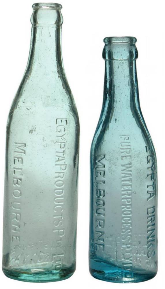 Egypta Melbourne Crown Seal Soft Drink Bottles