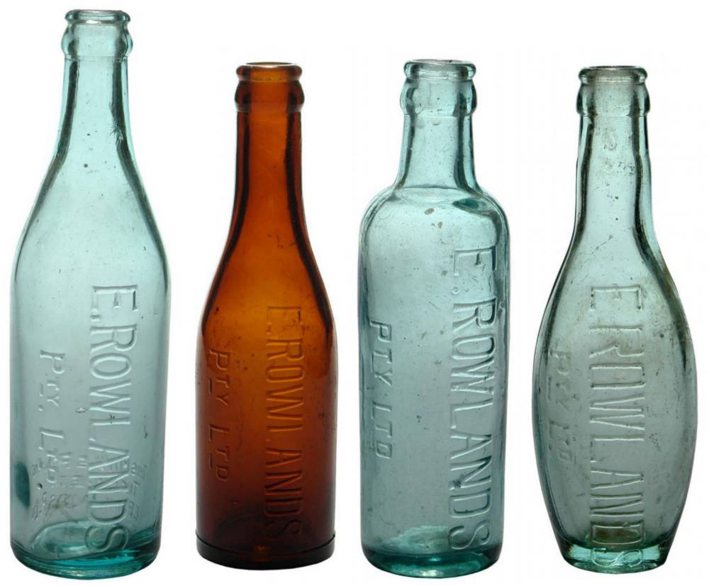Collection Rowlands Crown Seal Soft Drink Bottles