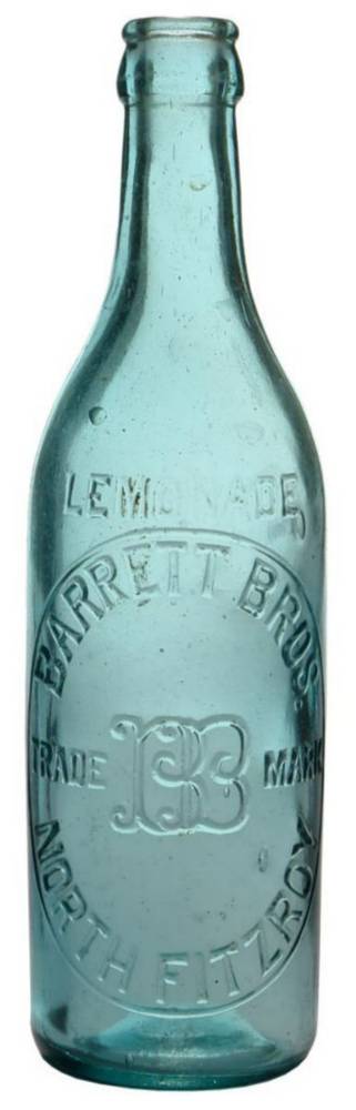 Barrett Bros Lemonade North Fitzroy Bottle