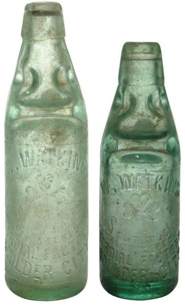 Pair Watkins Boulder City Codd Bottles