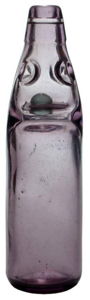 Dobson Patent Amethyst Codd Marble Bottle
