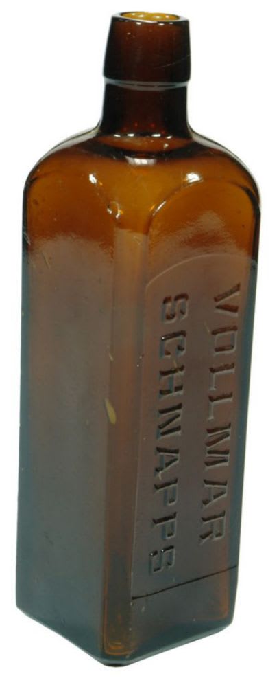 Vollmar Schnapps Antique Glass Bottle