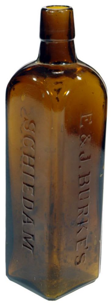 Burke's Schiedam Schnapps Antique Bottle