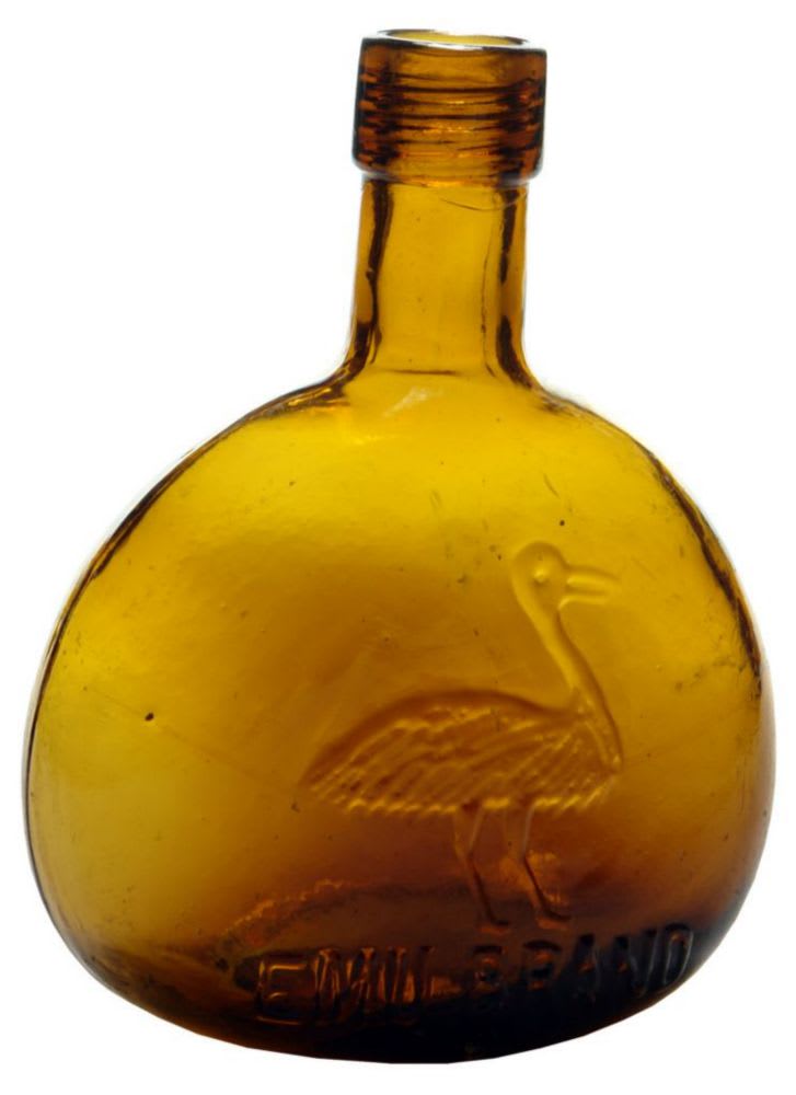 Emu Brand Chestnut Amber Wine Bottle