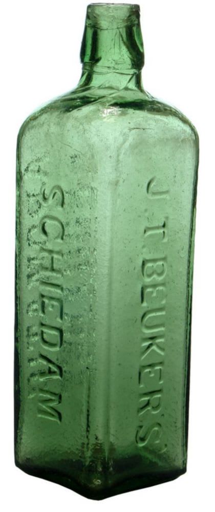 Beuker's Schiedam Aromatic Schnapps Antique Bottle
