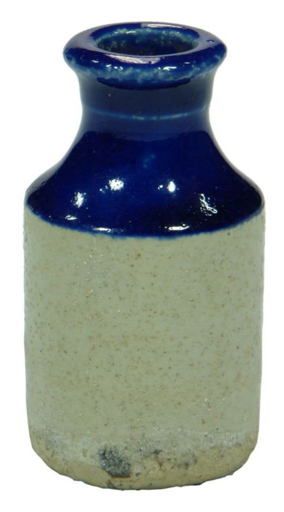 Sample Blue Top Stoneware Bottle